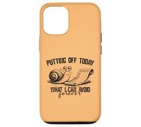 Putting Off Today Forever Funny Snail Procrastination Humor Case for iPhone 12/12 Pro
