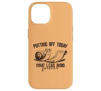 Putting Off Today Forever Funny Snail Procrastination Humor Case for iPhone 14