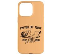 Putting Off Today Forever Funny Snail Procrastination Humor Case for iPhone 15 Pro Max