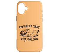 Putting Off Today Forever Funny Snail Procrastination Humor Case for iPhone 16 Plus