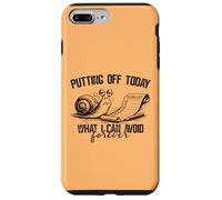 Putting Off Today Forever Funny Snail Procrastination Humor Case for iPhone 7 Plus/8 Plus
