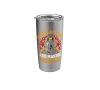 Putting Out Fires and Making Friends Fireman Firefight Stainless Steel Insulated Tumbler