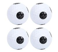 Putting Practice Balls 4 Pack | Double Layer with 332 Airflow Channels | Black Dot Alignment Training Balls | 80% Elasticity, 1000 + Hits Sturdy