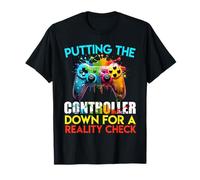 Putting the Controller Down for a Reality Check Gamer T-Shirt