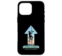 Putting the Up in Startup Data Signal Tower Climber Case for iPhone 16 Pro Max
