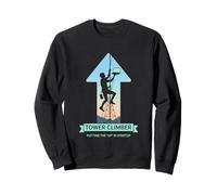 Putting the Up in Startup Data Signal Tower Climber Sweatshirt