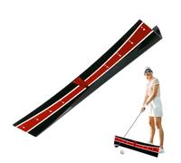 Putting Track - Adjustable Golf Guide, Lightweight Aid | Portable Route Trainer, Precision Ball Roll Corrector, Straight Line Practice Mat, Compa Tool