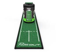 PuttOut Slim Golf Putting Mat, 240cm x 25cm,Green