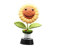Puttussy Sunflower Car Dashboard Decorations, Dashboard Knitted Flowers for Women Car Ornament Accessories