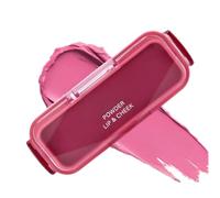 Putty Blush Palette, Cream Blush Lip and Eye Tint, Long-Lasting & Multi-Use Cheek Blusher, High-Pigment Smooth Creamy & Pressed Blusher, Portable Face Mackup Palette for Cheeks, Eyes, Lips (#02)