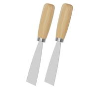 Putty Knife, 2 PCS 1.5 Inch Metal Scraper, Wooden Handle Spackle Knives for Drywall, Decals, Wall Paper, Patching, Painting, Taping, Scraping Coating