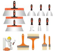 Putty Knife Set, 13PCS Paint Scraper Tools, Spackle Knives Paint Tools, Drywall Finishing Tools for Wallpaper, Decals, Paint The Wall, Drywall Finishing, Plaster Scraping