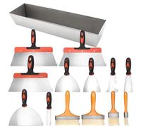 Putty Knife Set - 14Pcs Stainless Steel Paint Scraper Tools, Drywall Knife Set for Removing Wallpaper, Repairing Drywall, Applying Putty, Taping, Scraping Plaster, Cement, Adhesive