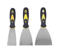 Putty Scraper Kit 3Pcs Stainless Steel Flexible Blade Ergonomic Handle for Wall Ceiling Tile Repair Painting Decorating Tool Set