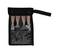 Putty Scrapers Stainless Steel 4 Piece Set Spackle Filling Scraper Tools for Wall Repair Plastering Painting Woodworking with Imitation Wood Handle 4cm 6cm 8cm 10cm