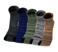 PUTUO Flip Flop Socks for Men: Japanese Tabi Geta Socks Mens Split Toe Cotton Socks Novelty Two Toe Socks 5 pairs Size 6-10