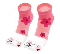PUTUO Flip Flop Tabi Socks: Women Split Toe Socks Cotton Japanese Geta Socks Ladies Novelty Two Toe Socks with Funny Pattern, Size 4-9, 1 pairs