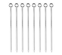PuTwo 8 Pcs Stainless Steel Cocktail Picks Cocktail Sticks Martini Glass Picks Cocktail Appetizer Pick Toothpicks Party Supplies Cocktail Picks - Circles