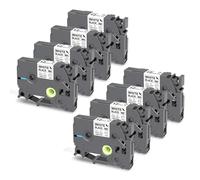 PUTY Tze-231 Compatible with Brother Label Printer Tape 12mm 0.47 Laminated Black on White Compatible with Brother Label Tape Compatible with Brother P Touch H100R H101C H110, 8-Pack