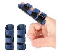 Puummpru 2pcs Finger Splint, Upgraded Trigger Finger Support with 3 Adjustable Straps, Composite Cloth Finger Brace Maximum Stability Ideal for Arthritis Relief and Pain Support