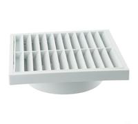 Puupaa 100-150mm Plastic Louvred Wall Vent Grille,White Ceiling Extractor Fan Bathroom Cover for Internal,External Use(125mm)