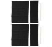 Puupaa 2 Pack Chair Replacement Canvas, Directors Chair Seat Cover Kit Foldable Washable Outdoor Furniture Covers Protector for Home Garden Club Chairs(Black)