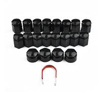 Puupaa 20Pcs Wheel Nut Cap 19mm, Wheel Bolt Nut Covers for Vauxhall Astra for MOKKA Insignia B Zafira Locking (4pcs Locking Bolt Cap+16pcs Normal Cap)