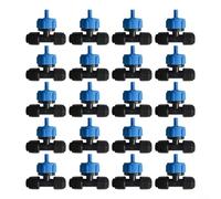 Puupaa 30 PCS Irrigation Dripper Sprinklers, Adjustable 360° Drippers Tee Joint for 1/4-inch Hoses, Fine Mist Sprinkler Heads for Flower Beds, Greenhouses and Lawns(30PCS)