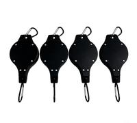 Puupaa 4 Pack Hanging Basket Pulley Hooks, Adjustable Plant Hanging System with Retractable Pulley, 90 cm Extension Cord for Hanging Basket, Garden Patio