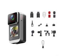Puupaa 4K Action Camera Waterproof with 1.3 Inch Display, Portable Wearable DV for Cycling Vlogging and Pets, Supports up to 256GB Memory, Black