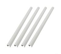 Puupaa 4PCS Radiator Pipe Covers, 15mm Radiator Pipe Hole Collars Cover Insulation - PVC Plastic 20-50cm Long(White-300mm)
