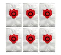 Puupaa 6 Pack Reusable Vacuum Cleaner Bags for Miele for Hoover C1, C2, C3, S227, S240, S400, S5, S8 Vacuum Cleaner Suction Station Bags, Dust Bag Replacement Kit(Red)