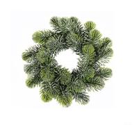 Puupaa Artificial Pine Wreath Christmas Decor, 20-40CM Christmas Wreath Green Round Holiday Garland Front Door Decoration Indoor Outdoor Festive Decor(20CM A)