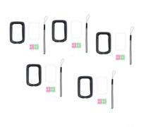 Puupaa Bicycle Computer Cover for iGPSPORT for BSC200/300 GPS Stopwatch Protective Case Waterproof Anti-Fall Cycling Electronics Shield with Lanyard(5Set)