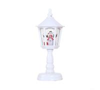 Puupaa Christmas Musical Night Light Decoration, Festive Tabletop Ornament for Home and Garden, USB or Battery Powered, Warm Ambient Glow for Holiday Season(White)