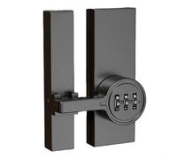 Puupaa Combination Locking Bolt, 3-Digit Combination Security Buckle, Zinc Alloy Door Latch Lock for Home, Gate, Shed, Garage, Fence(Black)