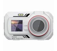 Puupaa Digital Camera, 48MP 2.5K Dual-Screen Digital Vlogging Camera with WiFi Connectivity, Supports 256GB Storage, 3-Inch Main Display for Kids, Beginners, Teens(White)