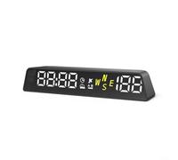 Puupaa Digital Speedometer Head-up Display for Vehicle with MPH Altitude Direction and Overspeed Alarm, Compatible with Cars Trucks Hybrids Motorcycles(all white)