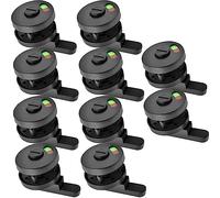 Puupaa Door Lock with Indicator Latch, Plastic Vacant Engaged Privacy Indicator Lock for WC Toilet Restroom Bathroom Door Lock Black-10 PCS