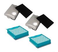 Puupaa Fine Dust Filter HEPA Filter Set for Miele For Blizzard CX1, Boost CX1 Cat & Dog Vacuum Cleaner, Part Numbers 11639240 SF-HY 60 11639250 CX-FSF(2 Sets)