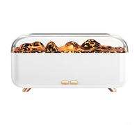 Puupaa Flame 7 Colour Lights Essential Oil Aromatherapy Electric Aroma Diffuser, Aromatherapy Humidifier Waterless Auto-Off for Home Office Room(White)