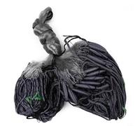 Puupaa Hand Throw Fishing Net, Nylon, Fluorescent Yellow, 1.8m x 30m, Modern Style, Easy Throw, Cast Net, Plastic Handle, Rubber Grip, Fishing