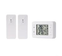Puupaa LCD Display Wireless Temperature Monitor, With 2 Sensors For Indoor Outdoor Freezer Wine Cellar