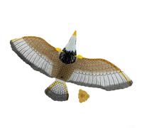 Puupaa Realistic Flying Hawk Decoy for Bird Repellents, Electric for Eagle Scarer to Protect Garden Plants and Crops, Hanging Predators Deterrent for Farm and Yard Use(3pcs)