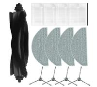 Puupaa Replacement Parts for Hoover HG4 for HYDRO Pro,HG4 for HYDRO Robot Vacuum Cleaner, Accessories 1 Main Brush, 4 Side Brush, 4 Mop Cloth, 4 FIlter