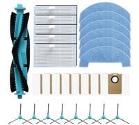 Puupaa Replacement Parts for Ultenic for T20 Pro for T10 Lite For Honor Choice S3, S3 Plus Robot Vacuum Cleaner, Accessories Main Brush, Side Brush, Mop cloth, Filters, Dust Bags(28PCS)