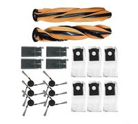 Puupaa Replacement Parts Kit For Mova Z60 Ultra/Pro Roller Full-Function/Standalone Robot Vacuum Cleaner, 2 Main Brushes, 6 Side Brushes, 4 Filters, 6 Dust Bags