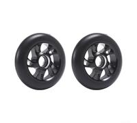 Puupaa Scooter Wheels 120mm PU High Rebound with Aluminium Core and ABEC-9 Bearings, Shock-Absorbing Wear-Resistant Replacement for Scooters, Pack of 2(Black)