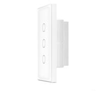 Puupaa Smart Wall Touch Switch 1/2/3-Gang WiFi for eWeLink App, Matter Compatible, Glass Panel, Remote Control, Timer Schedule(3 Way)