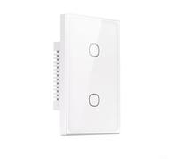 Puupaa Smart Wall Touch Switch 1/2/3-Gang WiFi for eWeLink App, Matter Compatible, Glass Panel, Remote Control, Timer Schedule(2 Way)